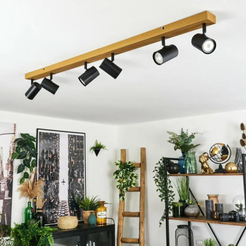 Luminaires Scandinaves-hofstein Gesteira Plafonnier, Spot de plafond Couleur bois, 6 lumières