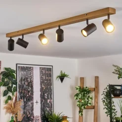 Luminaires Scandinaves-hofstein Gesteira Plafonnier, Spot de plafond Couleur bois, 6 lumières