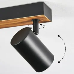 Luminaires Scandinaves-hofstein Gesteira Plafonnier, Spot de plafond Écru, Noir, 6 lumières