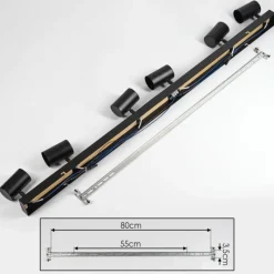 Luminaires Scandinaves-hofstein Gesteira Plafonnier, Spot de plafond Écru, Noir, 6 lumières