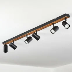 Luminaires Scandinaves-hofstein Gesteira Plafonnier, Spot de plafond Écru, Noir, 6 lumières