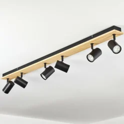 Luminaires Scandinaves-hofstein Gesteira Plafonnier, Spot de plafond Écru, Noir, 6 lumières