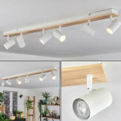 Luminaires Scandinaves-hofstein Gesteira Plafonnier, Spot de plafond Écru, Blanc, 6 lumières