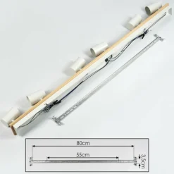 Luminaires Scandinaves-hofstein Gesteira Plafonnier, Spot de plafond Écru, Blanc, 6 lumières