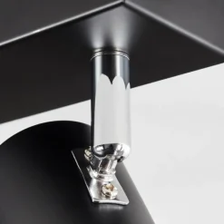 Luminaires Scandinaves-hofstein Gesteira Plafonnier, Spot de plafond Chrome, Noir, 6 lumières