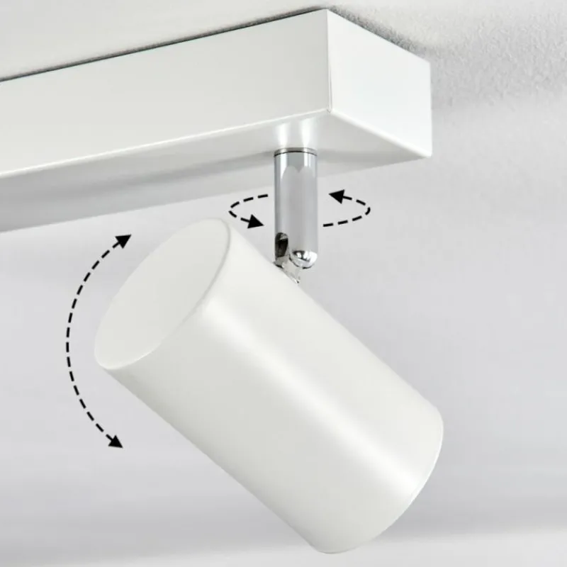 Luminaires Scandinaves-hofstein Gesteira Plafonnier, Spot de plafond Chrome, Blanc, 6 lumières