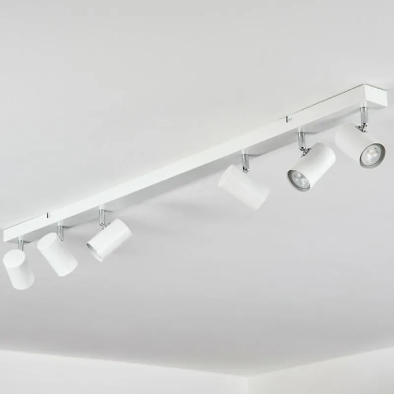 Luminaires Scandinaves-hofstein Gesteira Plafonnier, Spot de plafond Chrome, Blanc, 6 lumières