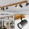 Luminaires Scandinaves-hofstein Gesteira Plafonnier, Spot de plafond Couleur bois, Noir, 6 lumières