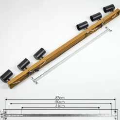 Luminaires Scandinaves-hofstein Gesteira Plafonnier, Spot de plafond Couleur bois, Noir, 6 lumières