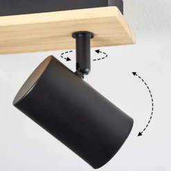 Luminaires Scandinaves-hofstein Gesteira Plafonnier, Spot de plafond Écru, Noir, 4 lumières