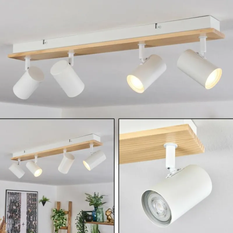 Luminaires Scandinaves-hofstein Gesteira Plafonnier, Spot de plafond Écru, Blanc, 4 lumières