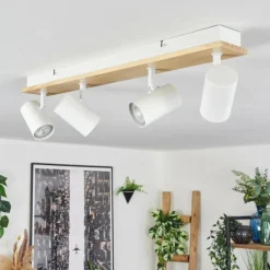 Luminaires Scandinaves-hofstein Gesteira Plafonnier, Spot de plafond Écru, Blanc, 4 lumières