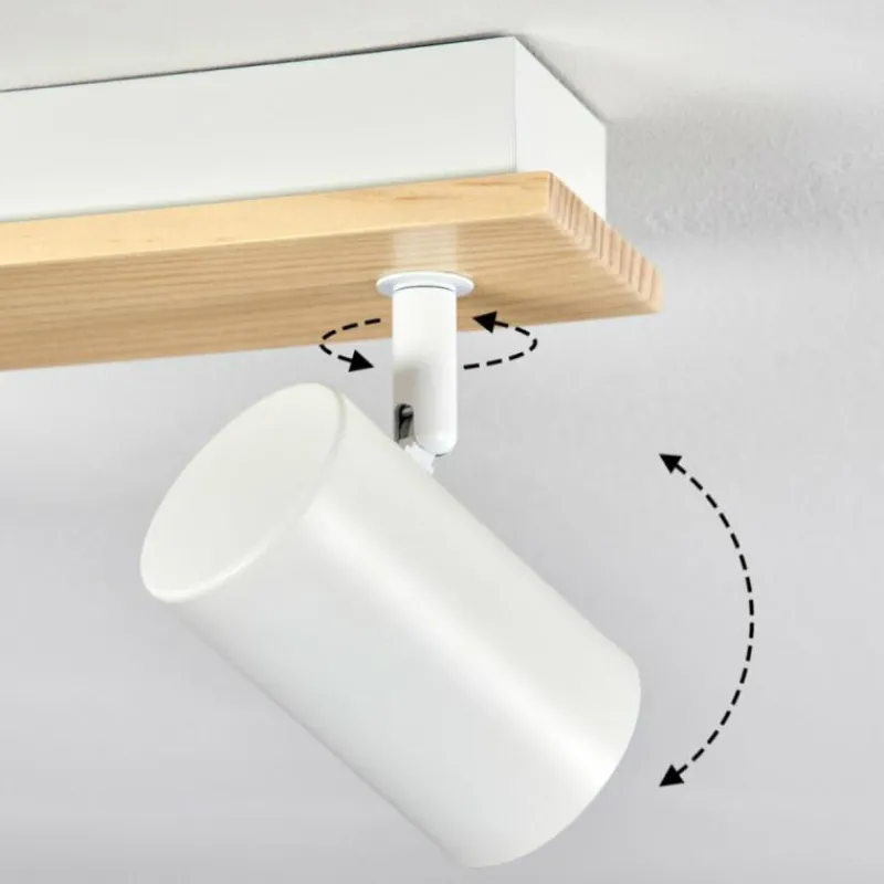 Luminaires Scandinaves-hofstein Gesteira Plafonnier, Spot de plafond Écru, Blanc, 4 lumières