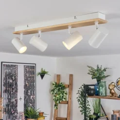 Luminaires Scandinaves-hofstein Gesteira Plafonnier, Spot de plafond Écru, Blanc, 4 lumières