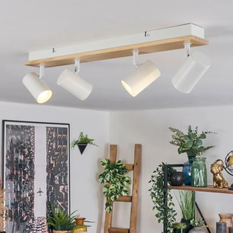 Luminaires Scandinaves-hofstein Gesteira Plafonnier, Spot de plafond Écru, Blanc, 4 lumières