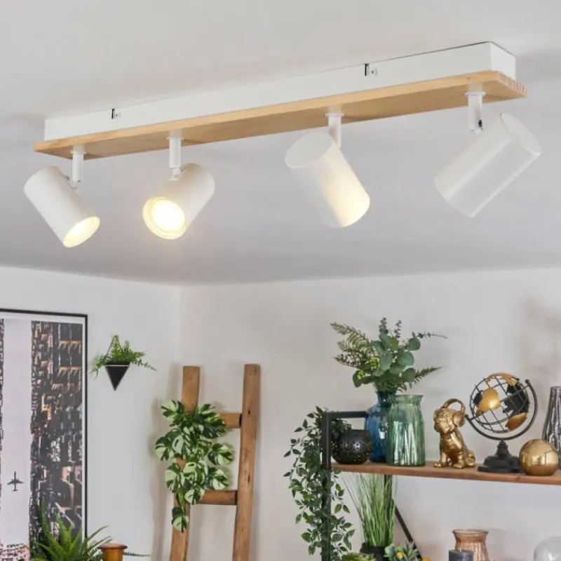 Luminaires Scandinaves-hofstein Gesteira Plafonnier, Spot de plafond Écru, Blanc, 4 lumières