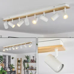 Luminaires Scandinaves-hofstein Gesteira Plafonnier, Spot de plafond Écru, Blanc, 8 lumières