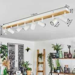 Luminaires Scandinaves-hofstein Gesteira Plafonnier, Spot de plafond Écru, Blanc, 8 lumières
