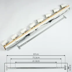 Luminaires Scandinaves-hofstein Gesteira Plafonnier, Spot de plafond Écru, Blanc, 8 lumières