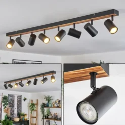 Luminaires Scandinaves-hofstein Gesteira Plafonnier, Spot de plafond Écru, Noir, 8 lumières