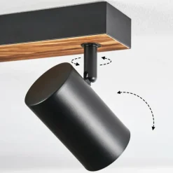 Luminaires Scandinaves-hofstein Gesteira Plafonnier, Spot de plafond Écru, Noir, 8 lumières