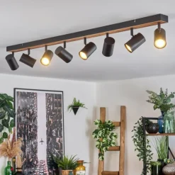 Luminaires Scandinaves-hofstein Gesteira Plafonnier, Spot de plafond Écru, Noir, 8 lumières