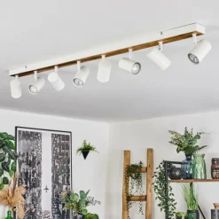 Luminaires Scandinaves-hofstein Gesteira Plafonnier, Spot de plafond Écru, Blanc, 8 lumières