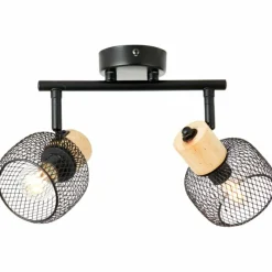 Luminaires Scandinaves-Luminaires Brilliant Giada Spot de plafond Noir, 2 lumières