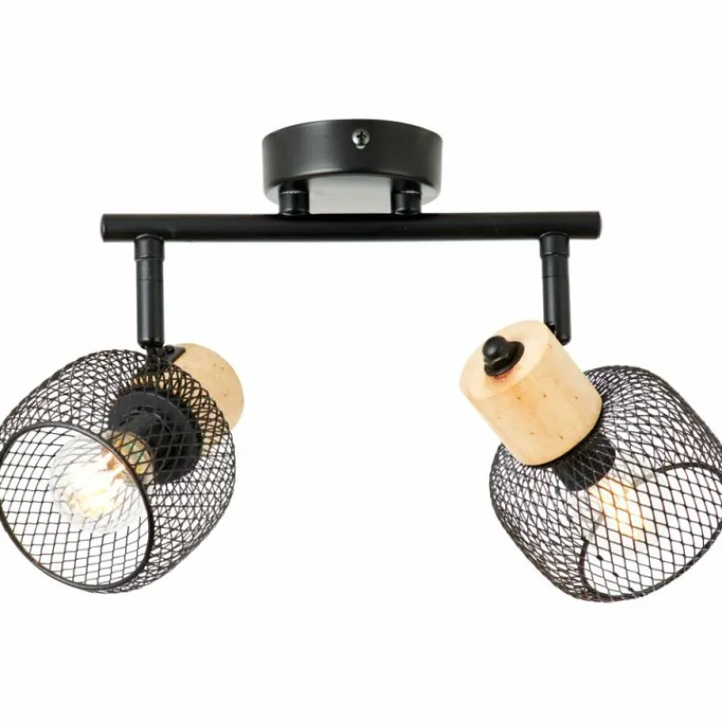 Luminaires Scandinaves-Luminaires Brilliant Giada Spot de plafond Noir, 2 lumières