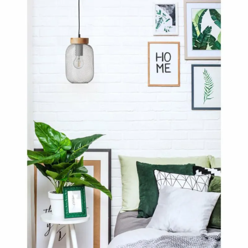 Luminaires Scandinaves-Luminaires Brilliant Giada Suspension Gris, 1 lumière