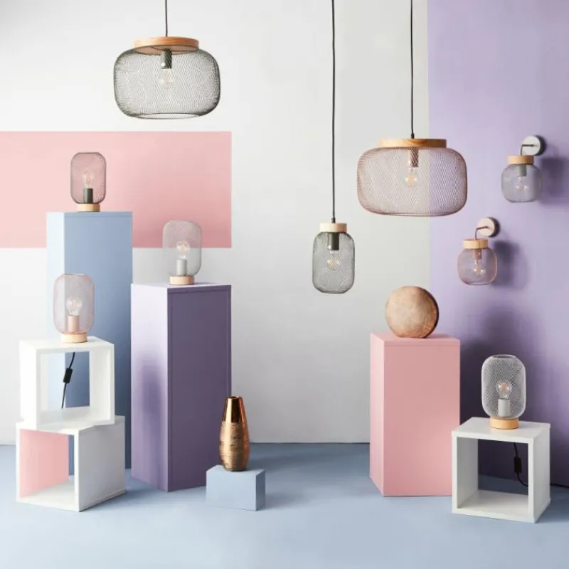 Luminaires Scandinaves-Luminaires Brilliant Giada Suspension Lila, 1 lumière