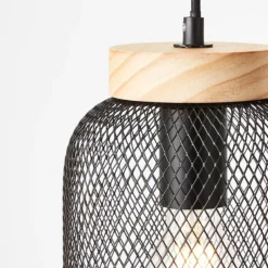 Luminaires Scandinaves-Luminaires Brilliant Giada Suspension Noir, 1 lumière