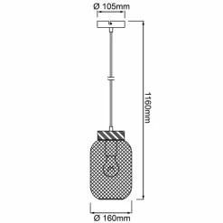 Luminaires Scandinaves-Luminaires Brilliant Giada Suspension Noir, 1 lumière