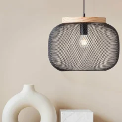 Luminaires Scandinaves-Luminaires Brilliant Giada Suspension Noir, 1 lumière