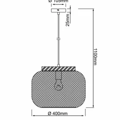 Luminaires Scandinaves-Luminaires Brilliant Giada Suspension Noir, 1 lumière