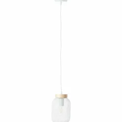 Luminaires Scandinaves-Luminaires Brilliant Giada Suspension Blanc, 1 lumière