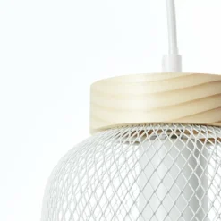 Luminaires Scandinaves-Luminaires Brilliant Giada Suspension Blanc, 1 lumière