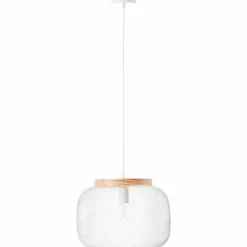 Luminaires Scandinaves-Luminaires Brilliant Giada Suspension Blanc, 1 lumière
