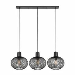 Luminaires Trio GILA Suspension Noir, 3 lumières* Suspensions