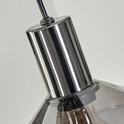 hofstein Gillbergatorp Suspension, Boule lumineuse, Suspension Chrome, Fumé, 5 lumières