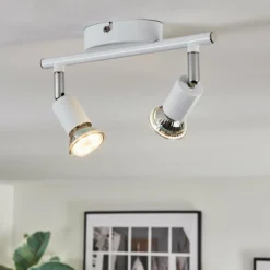 hofstein Gjedso Plafonnier, Spot de plafond LED Chrome, Blanc, 2 lumières* Spots Et Projecteurs