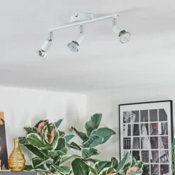 hofstein Gjedso Plafonnier, Spot de plafond LED Chrome, Blanc, 3 lumières* Spots Et Projecteurs