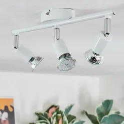 hofstein Gjedso Plafonnier, Spot de plafond LED Chrome, Blanc, 3 lumières* Spots Et Projecteurs