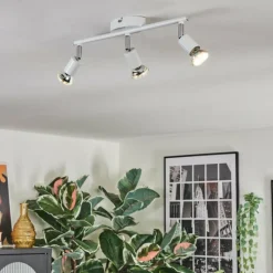 hofstein Gjedso Plafonnier, Spot de plafond LED Chrome, Blanc, 3 lumières* Spots Et Projecteurs