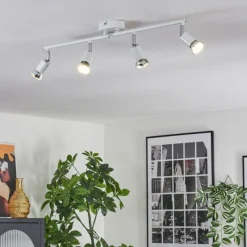 hofstein Gjedso Plafonnier, Spot de plafond LED Chrome, Blanc, 4 lumières* Spots Et Projecteurs