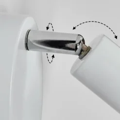 hofstein Gjedso Spot de plafond, Applique murale, Spot mural LED Chrome, Blanc, 1 lumière