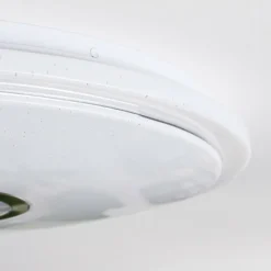 hofstein Gjevninge Plafonnier LED Argenté, Blanc, 1 lumière, Télécommandes