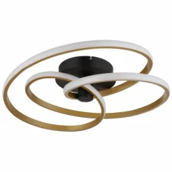 Lampes Dorées-Luminaires Globo Lighting Glyxar Plafonnier LED Noir, 1 lumière