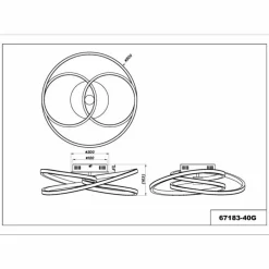 Lampes Dorées-Luminaires Globo Lighting Glyxar Plafonnier LED Noir, 1 lumière