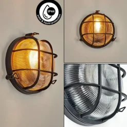 Lampes Vintages & Rétros-hofstein Godel Lampe murale d´extérieur Noir, 1 lumière